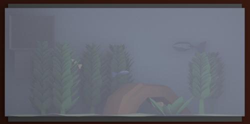 BANK WITH FISH TANK LOW POLY preview image
